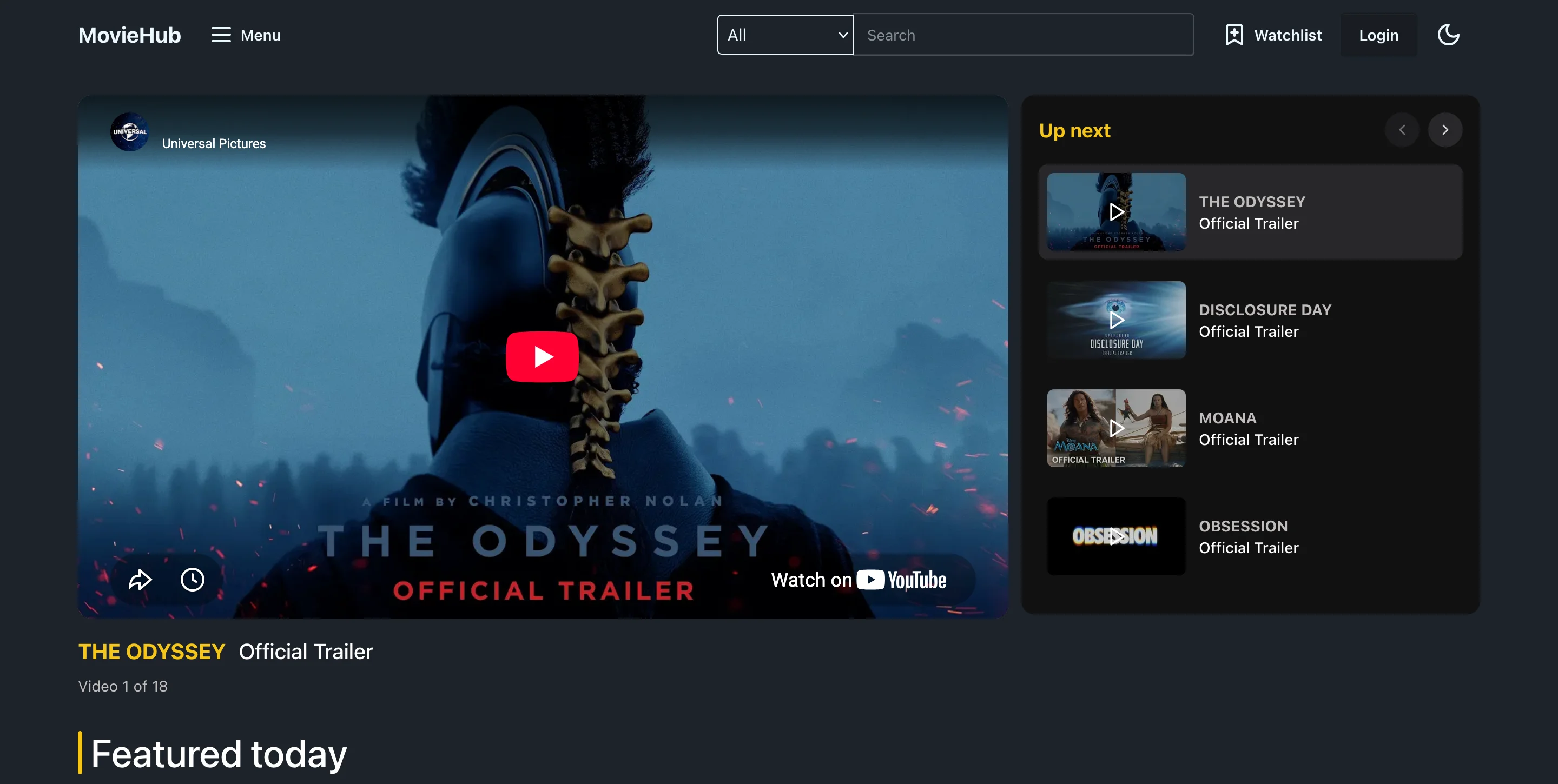 Explore, search and save movies in a community hub